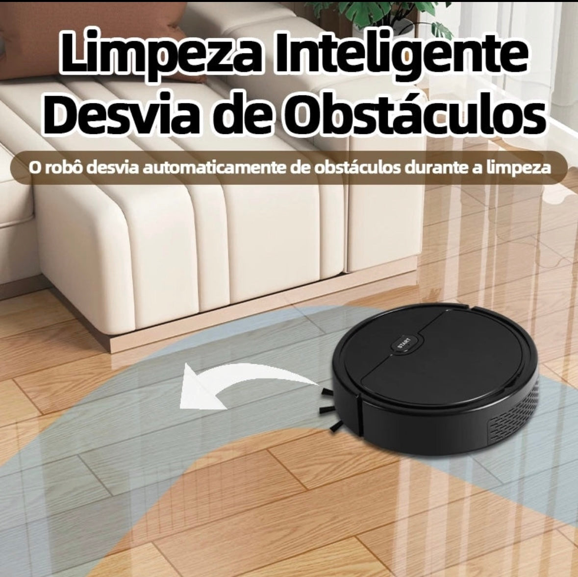 Robô Aspirador e Varredor Automático para Limpeza Doméstica