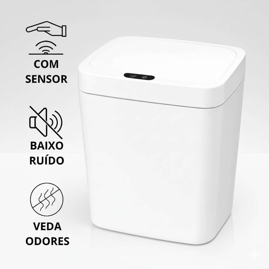 Lixeira Touchless Inteligente – 16 Litros