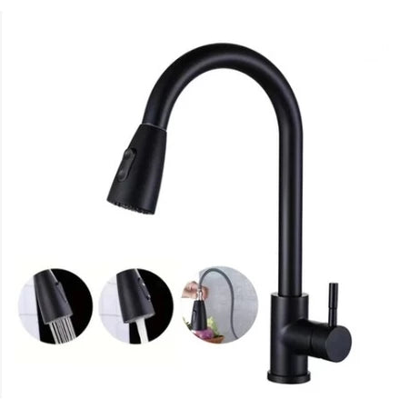 Torneira Gourmet Preta Fosca para Cozinha