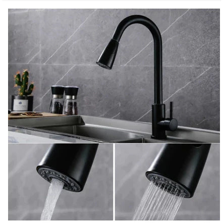 Torneira Gourmet Preta Fosca para Cozinha