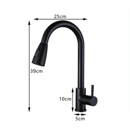 Torneira Gourmet Preta Fosca para Cozinha