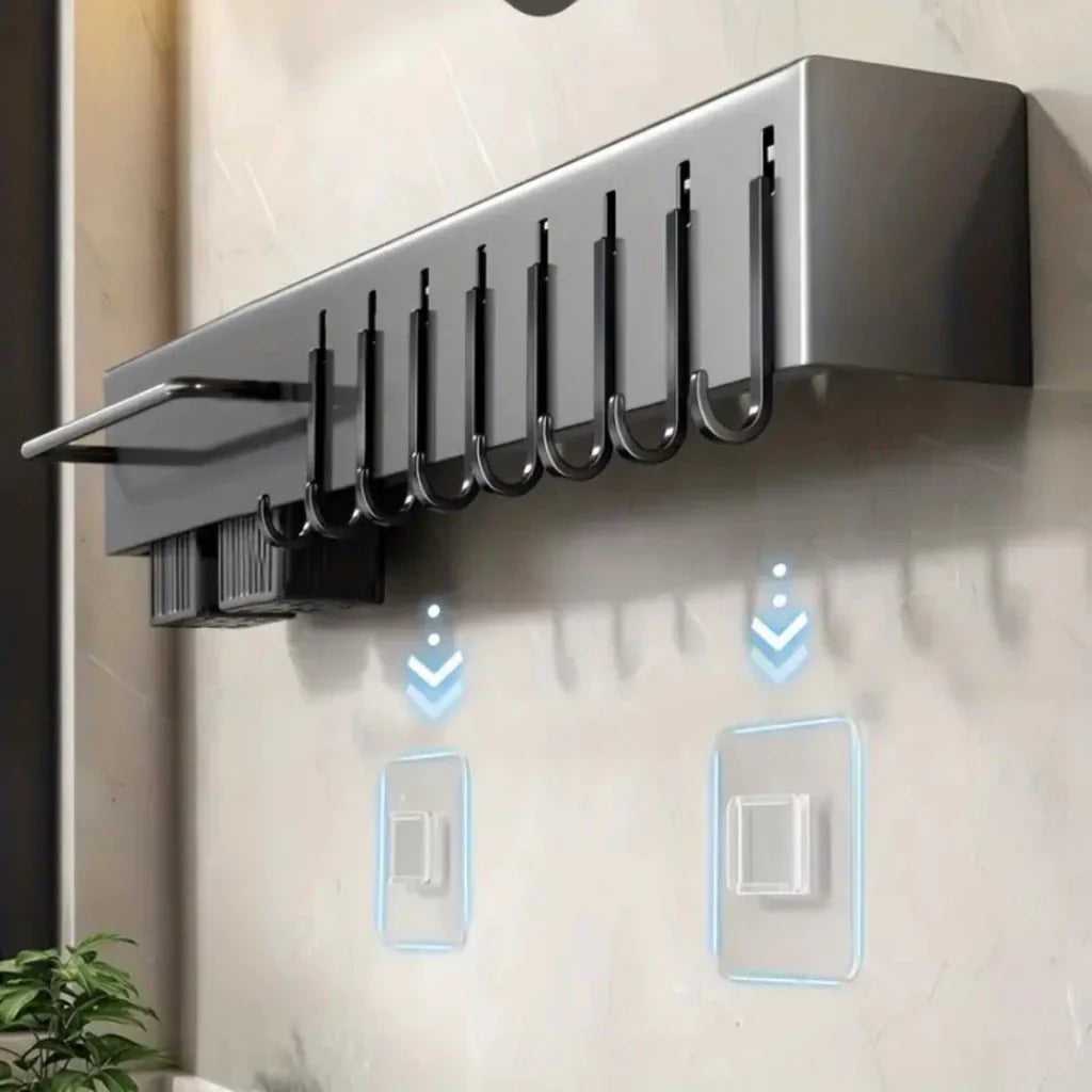 Suporte de Ferro Multifuncional para Utensílios de Cozinha